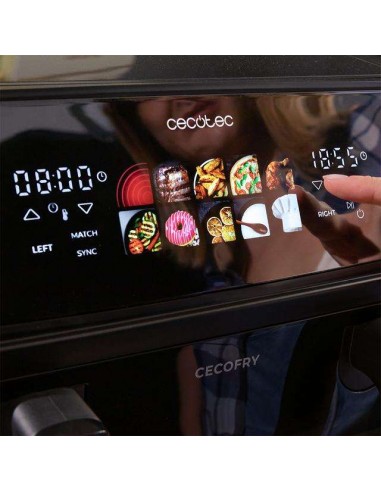 Cecotec Cecofry&Grill Duoheat 10000 Freidora de Aire con Cuatro Resistencias 10 Litros, 2800W