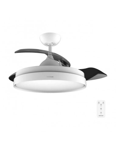 Cecotec EnergySilence Aero 4300 Invisible White Ventilador de Techo de 35W, Mando a Distancia, Luz LED