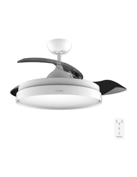 Cecotec EnergySilence Aero 4300 Invisible White Ventilador de Techo de 35W, Mando a Distancia, Luz LED