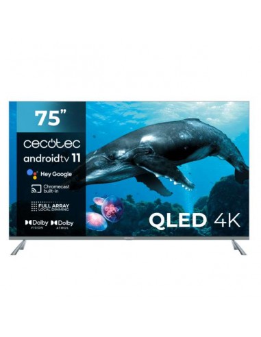 Cecotec VQU30075+ M QLED V3+ Series 75" 4K UltraHD Android TV 11 HDR10 Televisor