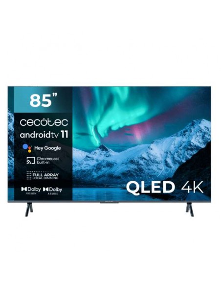 Cecotec VQU30085+ M QLED V3+ Series 85" 4K UltraHD Android TV 11 HDR10 Televisor