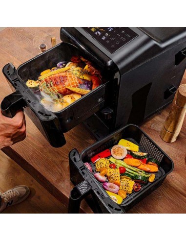 Cecotec Cecofry DuoLevel 12000 Window Freidora de aire de 12L con Ventanas, Cubetas 6L, 2900 W