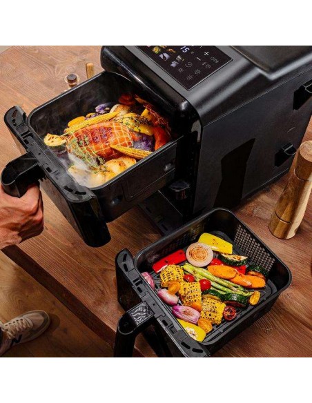 Cecotec Cecofry DuoLevel 12000 Window Freidora de aire de 12L con Ventanas, Cubetas 6L, 2900 W