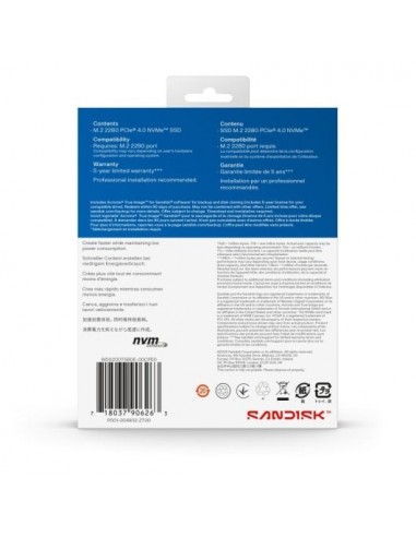 WD Blue SN5100 2TB M.2 NVMe Disco Duro