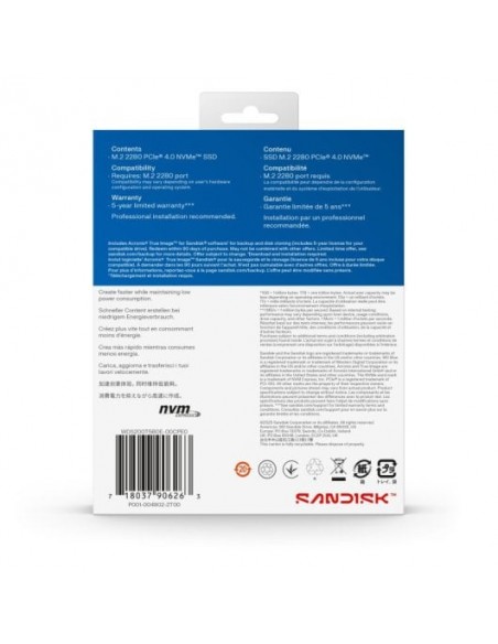 WD Blue SN5100 2TB M.2 NVMe Disco Duro