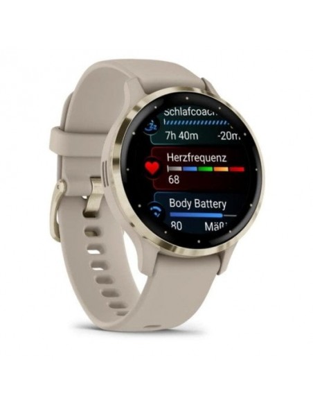 Garmin Venu 3S Smartwatch 41mm Bisel Acero Inoxidable Beige Gold con Correa de Silicona Beige Gold