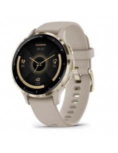 Garmin Venu 3S Smartwatch 41mm Bisel Acero Inoxidable Beige Gold con Correa de Silicona Beige Gold