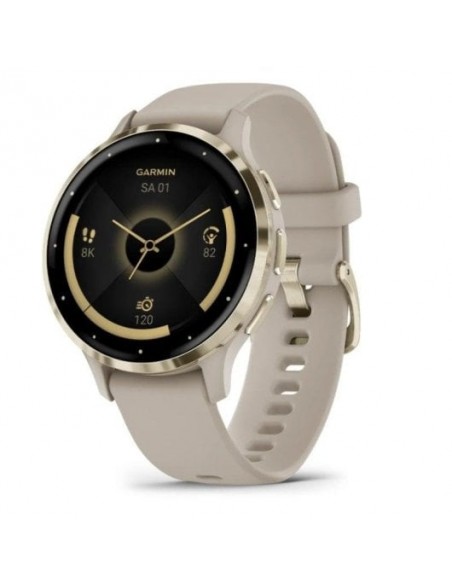 Garmin Venu 3S Smartwatch 41mm Bisel Acero Inoxidable Beige Gold con Correa de Silicona Beige Gold