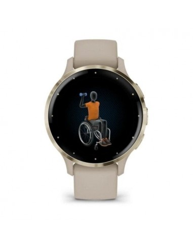 Garmin Venu 3S Smartwatch 41mm Bisel Acero Inoxidable Beige Gold con Correa de Silicona Beige Gold