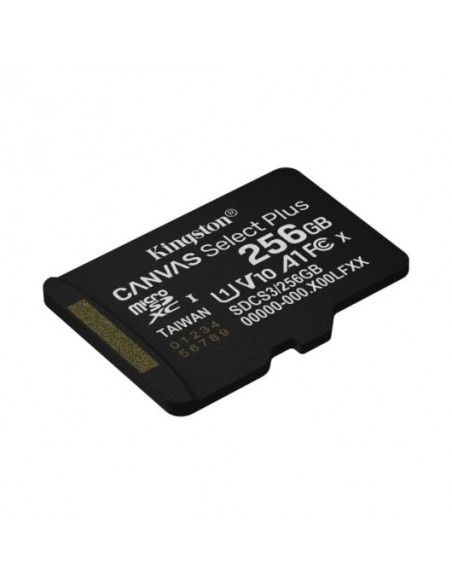 Kingston Canvas Select Plus Tarjeta MicroSDXC 256GB UHS-I V10 A1 150MB/s Negra con Adaptador SD