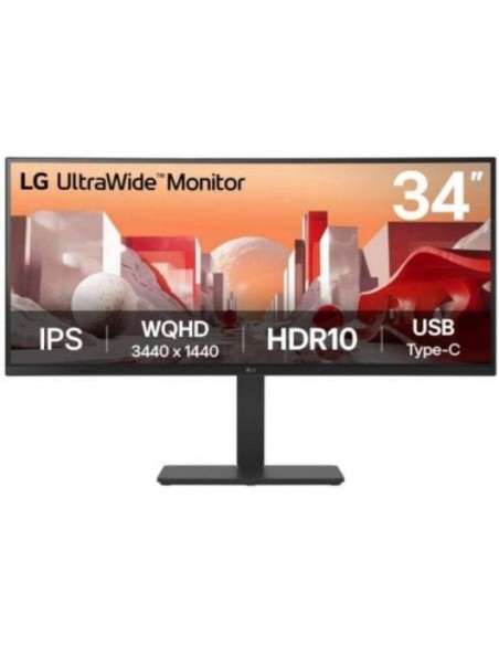 LG 34BA75QE-B 34" LED IPS WQHD USB-C 90W Altavoces KVM Monitor Curvo