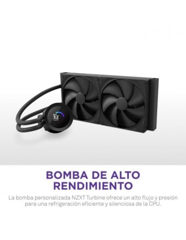 NZXT Kraken Plus Refrigeración Líquida 240mm, 2 Ventiladores Display TFT Negra