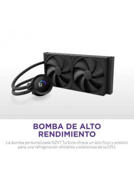NZXT Kraken Plus Refrigeración Líquida 240mm, 2 Ventiladores Display TFT Negra