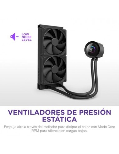 NZXT Kraken Plus Refrigeración Líquida 240mm, 2 Ventiladores Display TFT Negra