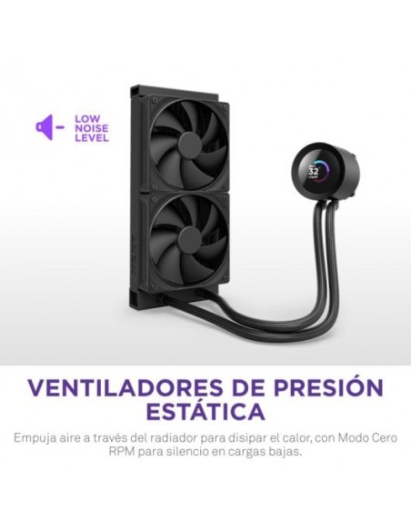 NZXT Kraken Plus Refrigeración Líquida 240mm, 2 Ventiladores Display TFT Negra