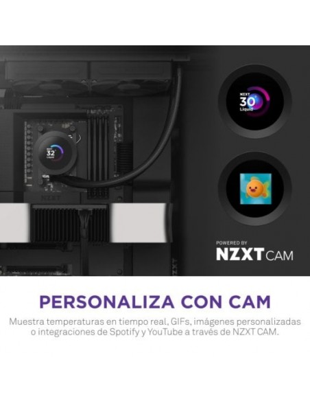 NZXT Kraken Plus Refrigeración Líquida 240mm, 2 Ventiladores Display TFT Negra