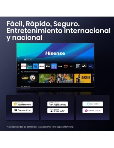 Hisense 55A6Q 55" LED 4K UltraHD HDR10+ Dolby Audio Televisor