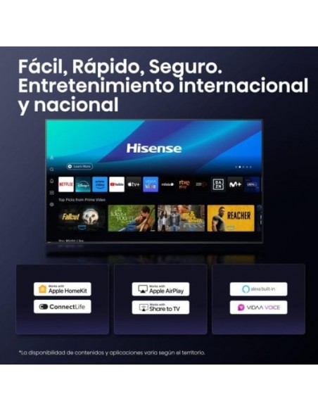 Hisense 55A6Q 55" LED 4K UltraHD HDR10+ Dolby Audio Televisor