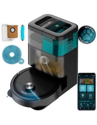 Cecotec Conga 15090 SpinArm Home&Wash Robot Aspirador con Tecnología Láser de Navegación. Base de autovaciado