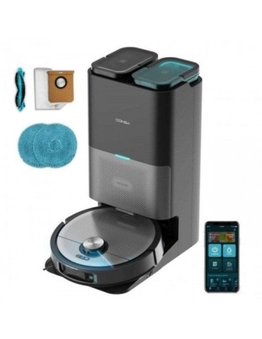 Cecotec Conga 15090 SpinArm Home&Wash Robot Aspirador con Tecnología Láser de Navegación. Base de autovaciado