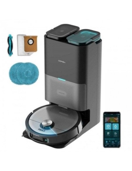 Cecotec Conga 15090 SpinArm Home&Wash Robot Aspirador con Tecnología Láser de Navegación. Base de autovaciado