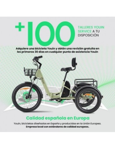 Youin Dover BK6000 Triciclo Eléctrico Plegable Aluminio 250W