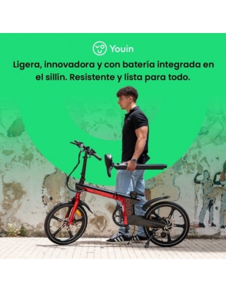 Youin Oslo BK1900 Bicicleta Eléctrica Carbono 250W Plegable