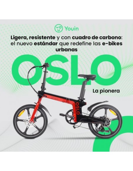 Youin Oslo BK1900 Bicicleta Eléctrica Carbono 250W Plegable