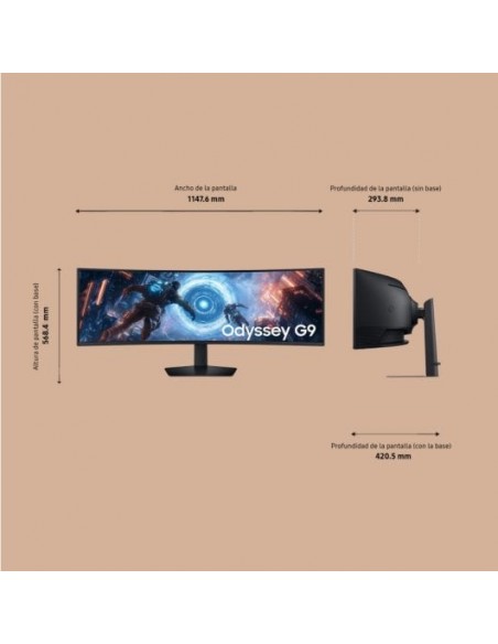 Samsung Odyssey G9 49" LED VA UltraWide DQHD 144Hz HDR600 Monitor Curvo Gaming