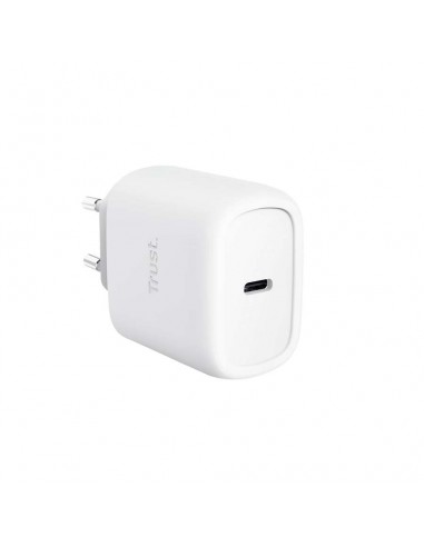 Trust Maxo Cargador de Pared GaN USB-C de 45W Cable Incluido Blanco