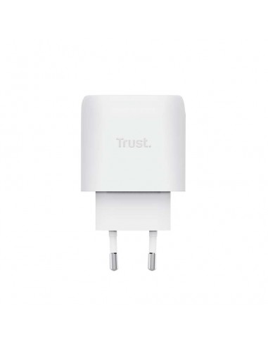 Trust Maxo Cargador de Pared GaN USB-C de 45W Cable Incluido Blanco