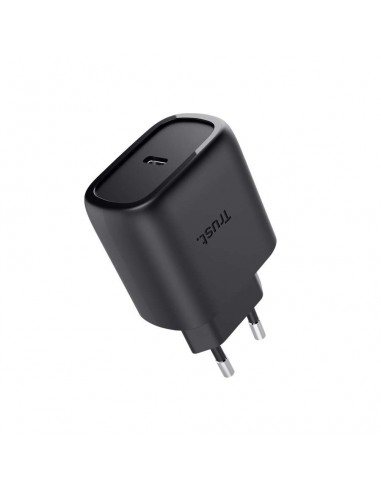 Trust Maxo Cargador de Pared GaN USB-C de 45W Cable Incluido Negro