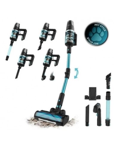 Cecotec Conga Rockstar RX50 Pet Flex Aspirador Escoba sin Cables sin Bolsa, Incluye Cepillo para Animales