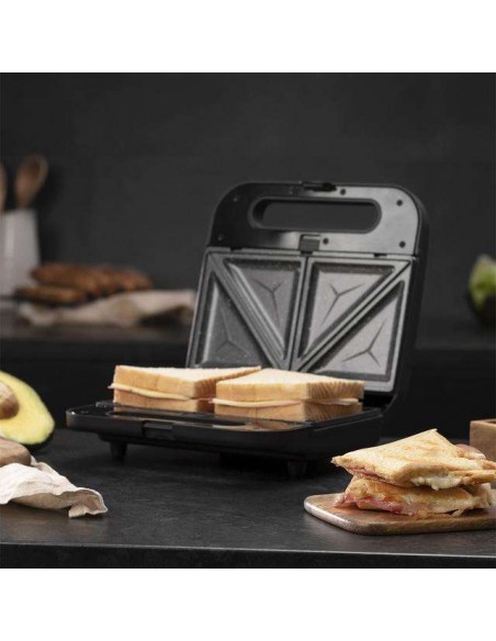 Cecotec Rock'n Toast 1000 Sandwichera 3en1, 800W, 2 Sándwiches, Acabado en Acero Inoxidable