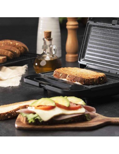 Cecotec Rock'n Toast 1000 Sandwichera 3en1, 800W, 2 Sándwiches, Acabado en Acero Inoxidable
