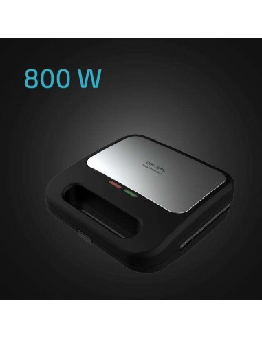 Cecotec Rock'n Toast 1000 Sandwichera 3en1, 800W, 2 Sándwiches, Acabado en Acero Inoxidable