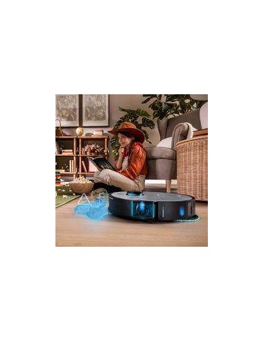 Cecotec Conga X100 Robot Aspirador Láser 4en1 con Sistema de Limpieza Adaptativa, Base de Autovaciado.