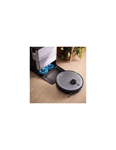 Cecotec Conga X100 Robot Aspirador Láser 4en1 con Sistema de Limpieza Adaptativa, Base de Autovaciado.