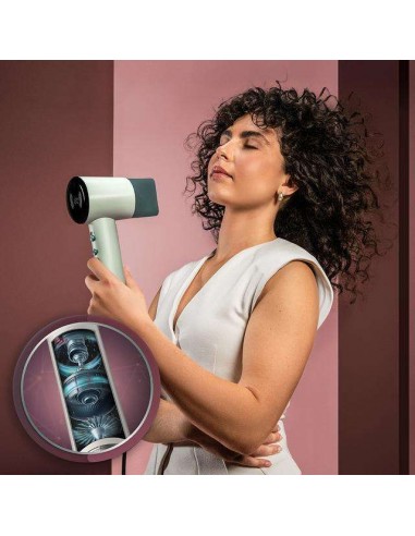 Cecotec DryNova 3in1 Mint Secador de Pelo Brushless Compacto y Ligero, 1600W