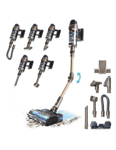 Cecotec Conga Rockstar RX90 AI AquaPet Flex Aspirador Vertical con Cepillo HairLess Antienredos