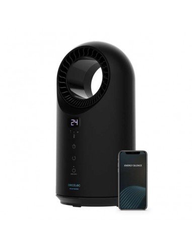 Cecotec Ready Warm 8400 Bladeless Connected Calefactor Bladeless con 1500W, WiFi, Mando a Distancia