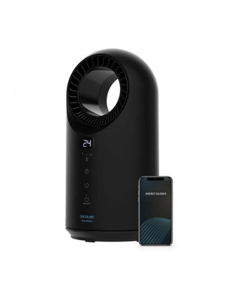 Cecotec Ready Warm 8400 Bladeless Connected Calefactor Bladeless con 1500W, WiFi, Mando a Distancia