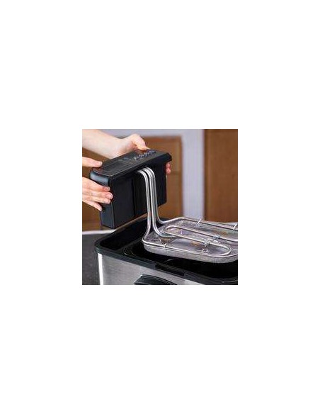 Cecotec Cleanfry Luxury 3000. Freidora de Aceite de 3.2L con 2400W, Acero Inoxidable