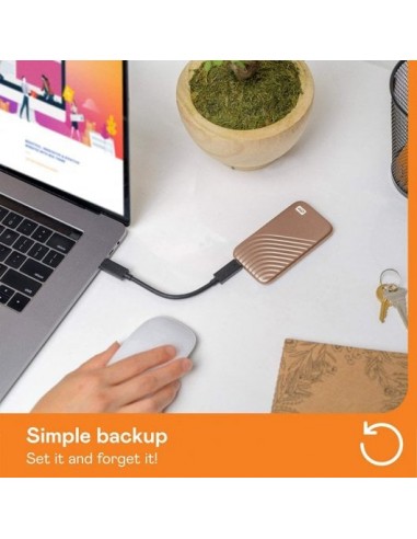 WD My Passport SSD 1TB USB-C Dorado Disco Duro Externo