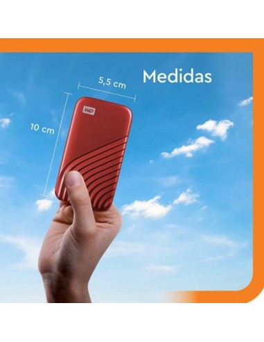 WD My Passport SSD 2TB USB-C Rojo Disco Duro Externo