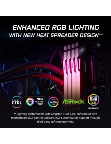 Kingston FURY Beast RGB DDR5 16GB 6000MHz CL30 Memoria RAM