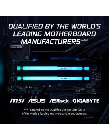 Kingston FURY Beast RGB DDR5 16GB 6000MHz CL30 Memoria RAM