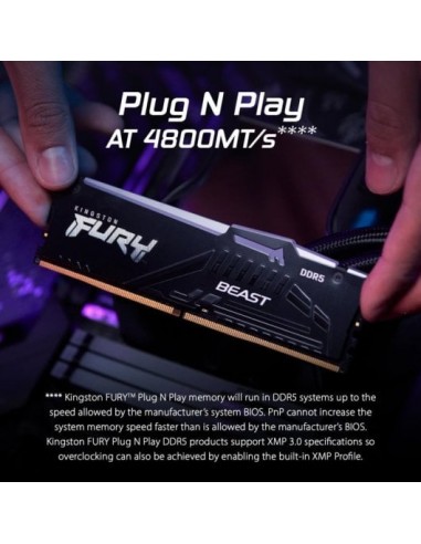 Kingston FURY Beast RGB DDR5 16GB 6000MHz CL30 Memoria RAM