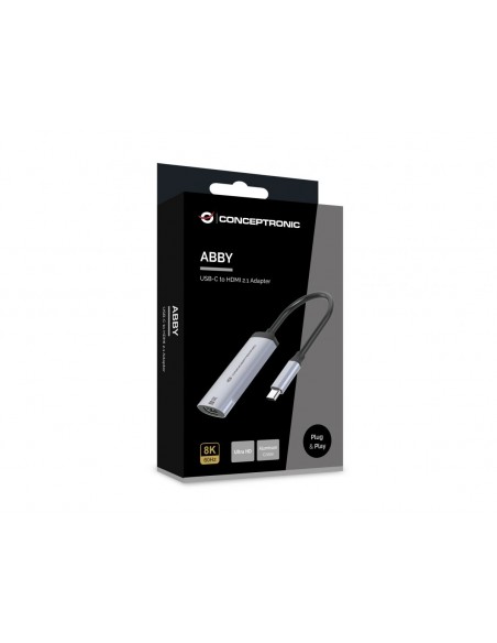 Conceptronic ABBY23G Adaptador USB-C a HDMI 2.1 8K/60Hz