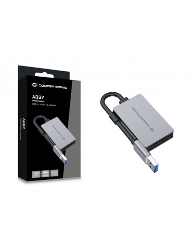 Conceptronic ABBY12GC Adaptador de Red USB-C a RJ-45 2.5GbE Wake-on-LAN Gris